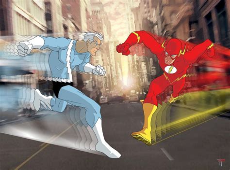 Quicksilver comic drawings | quicksilver marvel comics versus the flash dc comics they fight ...