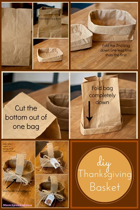 DIY Simple Thanksgiving Basket from paper bags! #DIY #Thanksgiving #crafts Basket Crafts, Easter ...