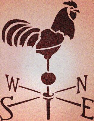 Rooster Weathervane Stencil Roosters Farm Animal Rustic Chic Stencils | eBay