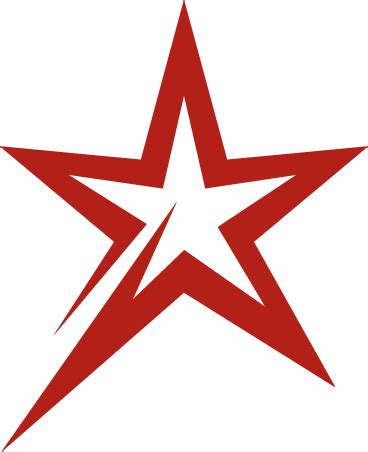 Red star PNG transparent image download, size: 368x452px