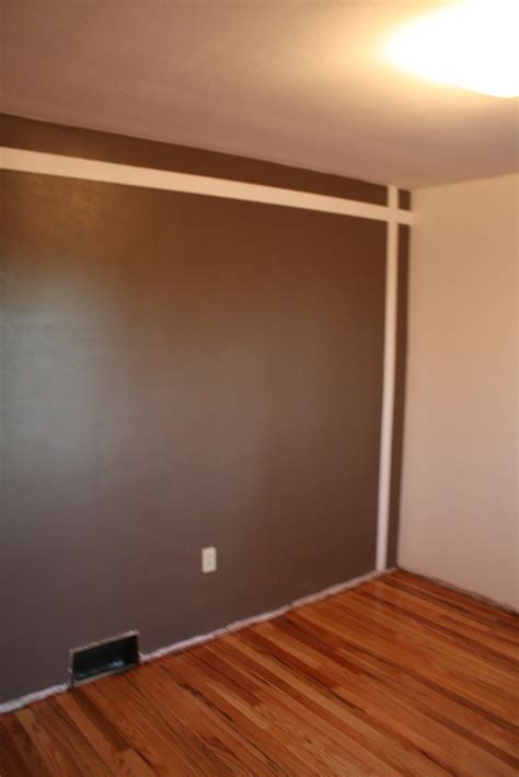 Guest bedroom accent wall (after) | Brown with white stripes… | Flickr