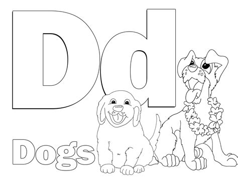 Letter d coloring pages to download and print for free