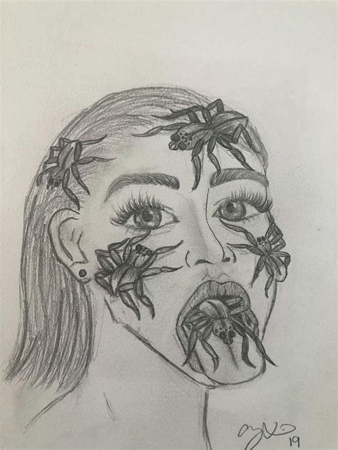 Arachnophobia Fear Drawing by Amaya Harris - Fine Art America