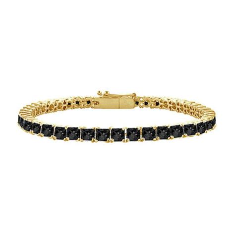 Precious Stone - Black Diamond Tennis Bracelet with 2 CT Black Diamonds ...