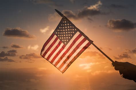 American Flag Sunset Wallpaper