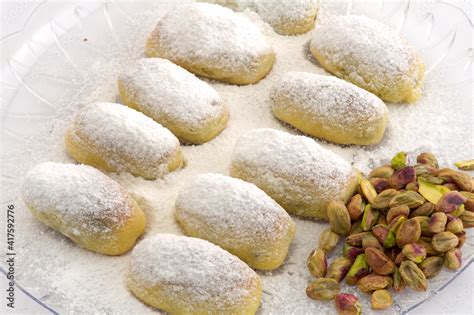 Arabic sweets of Maamoul, Lebanese sweets of maamoul. Stock Photo | Adobe Stock