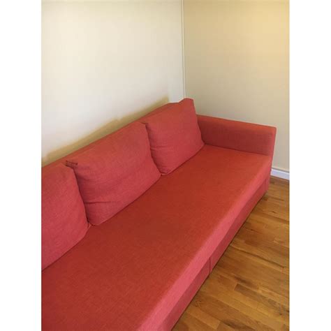 Ikea Friheten Sleeper Sofa in Skiftebo Dark Orange - AptDeco