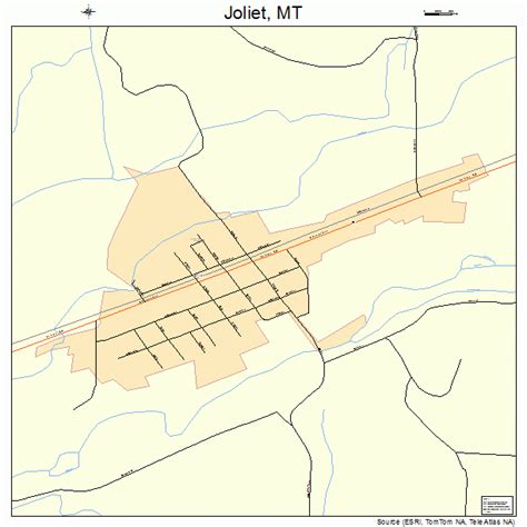 Joliet Montana Street Map 3039700