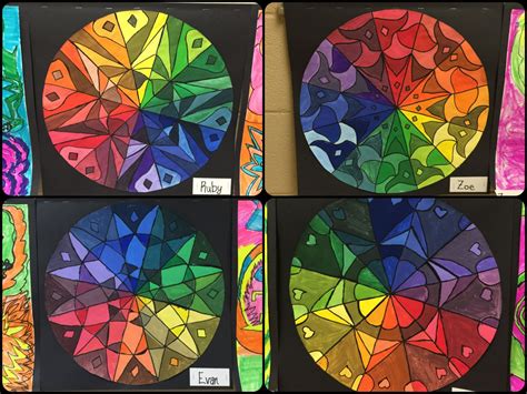 Color wheel art projects, Color art lessons, Elementary art projects