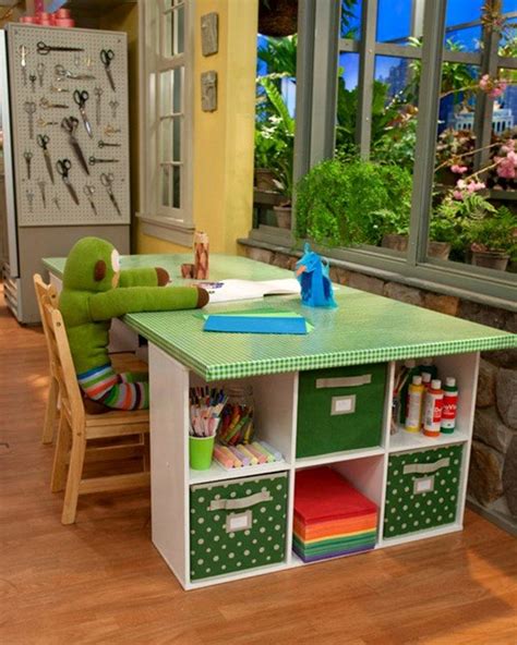 30 Awesome DIY Projects for Home Organization | Kids craft tables, Craft table diy, Kids art table