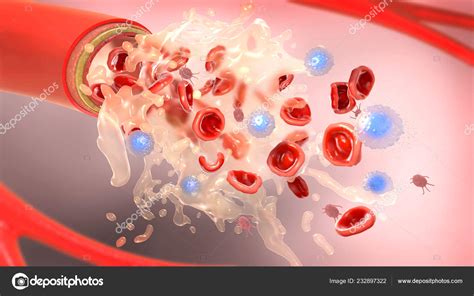 Illustration Blood Plasma Components Blood Flow Artery — Stock Photo © Burgstedt #232897322