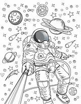 Free ASTRONAUT & SPACE Coloring Pages For Download Printable PDF sketch template