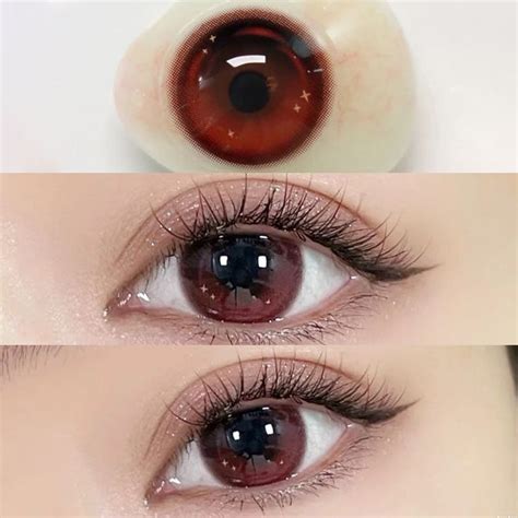 Grumpy reddish brown cos contact lenses (two pieces)yc24680 Red Eyes Contacts, Red Contacts ...