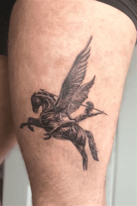 Tattoo uploaded by Alexander Scott • Pegasus and Bellerophon #Pegasus #Bellerophon # ...