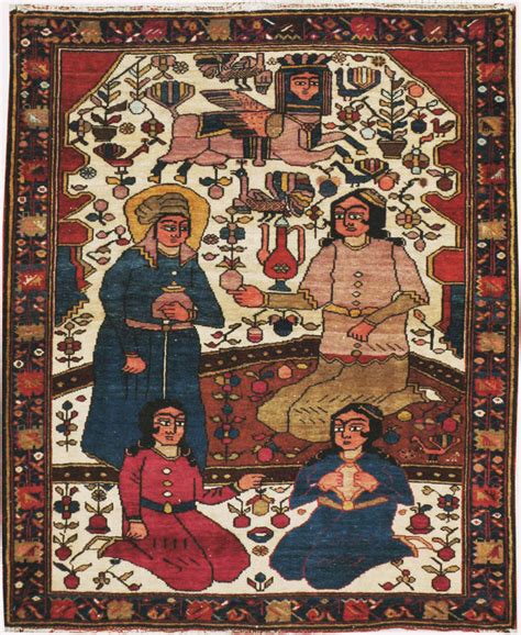 Vintage Persian Bakhtiari Pictorial Rug, No. 11862