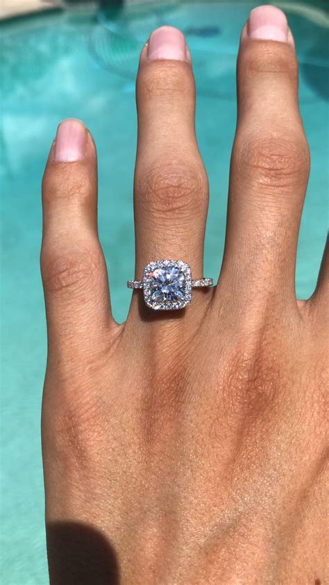 2 Carat Cushion Diamond Halo Engagement Ring by Raven Fine Jewelers [Video] | Elegant wedding ...