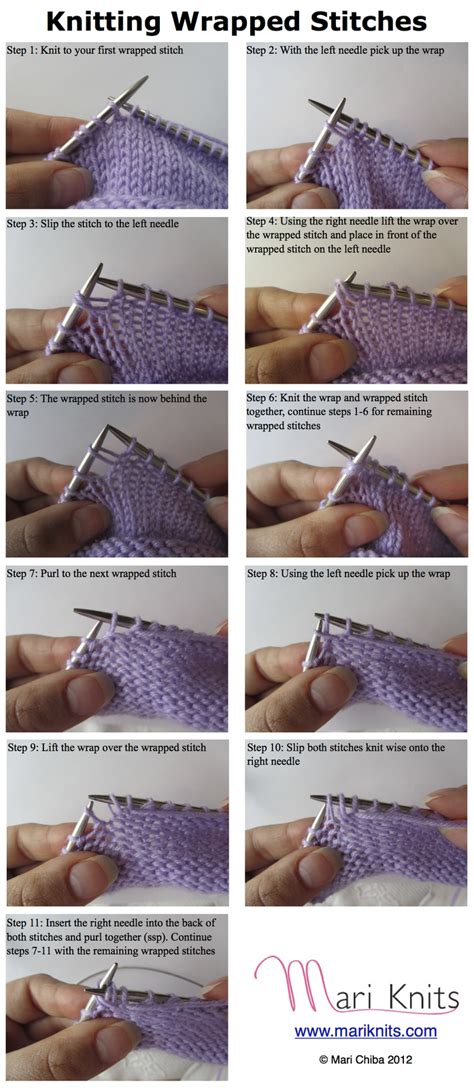 Mari Knits: Short Rows Tutorial Part 2: Wrap and Turn Short Rows