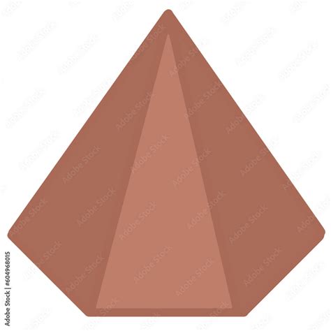 geometry Hexagonal Pyramid vector editable Stock Vector | Adobe Stock