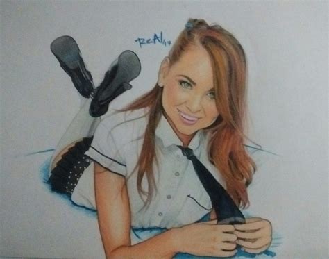 crayon drawing of riley reid - stuartcramerhighschool