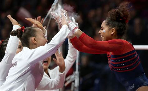 Arizona gymnastics team falls to UCLA at energetic McKale | Wildcats ...