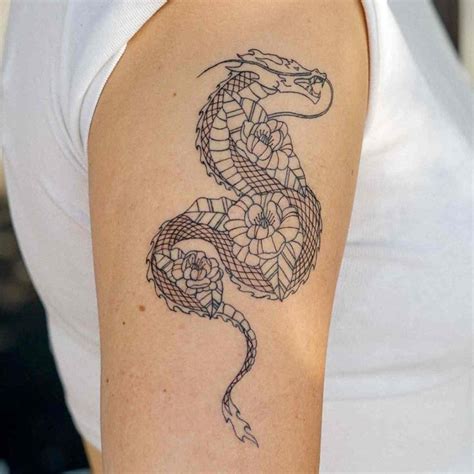 Japanese Dragon Outline Tattoo