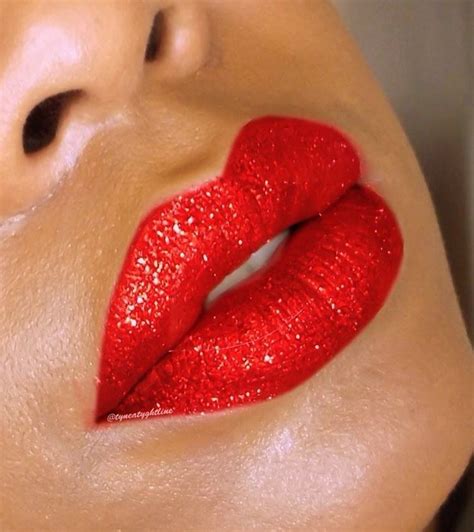 Ruby Red Sparkly #Lips | Red ️ | Beauty makeup, Sparkly lipstick, Lip ...