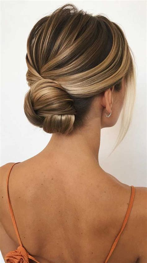 twisted low bun wedding hairstyles #weddinghairstyles #updo Low Bun Wedding Hair, Wedding Bun ...