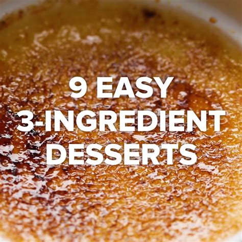 Three Ingredient Desserts | Recipes Wedge