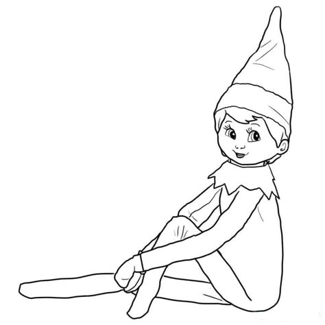 30 Free Printable Elf On The Shelf Coloring Pages