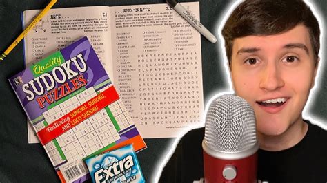 ASMR Word Search and Sudoku Puzzles 🧠💤 (w/ gum chewing) - YouTube