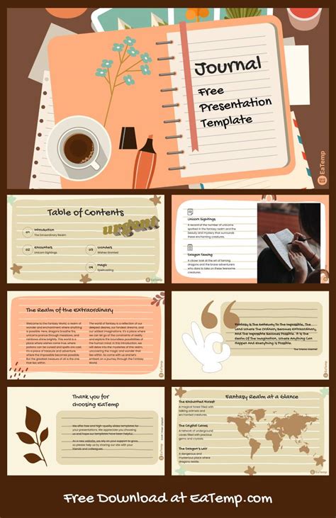 Journal PPT Presentation Template - EaTemp