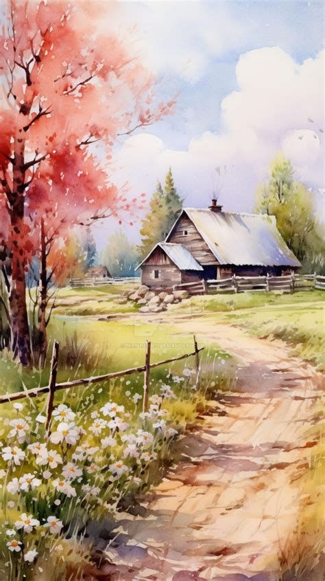 watercolor landscape wallpaper by BelindaBindi on DeviantArt