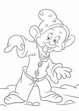 Dopey pointing finger And Showing Tongue Is A Free coloring Printable sketch template