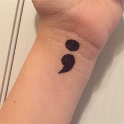 Meaning Of A Semicolon Tattoo - What Does the Semicolon Tattoo Mean? (No, It Has Nothing ...