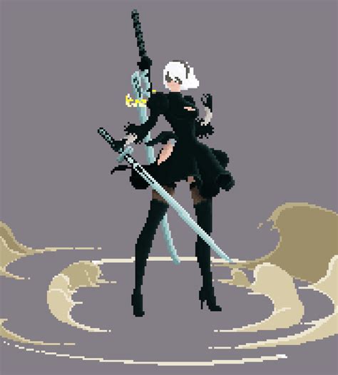 Nier automata, such a great game (the smoke isn’t quite that, but i like the rest) Cool Pixel ...