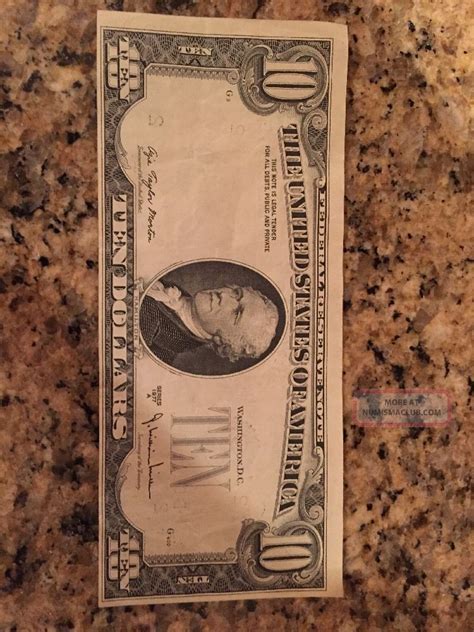 Misprint Ten (10) Dollar Bill