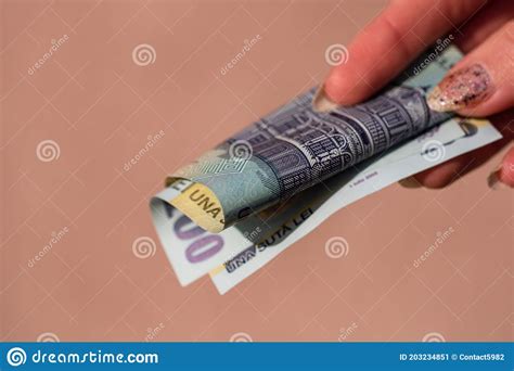 Woman Hand Giving Money Like Bribe or Tips Isolated on White Background ...