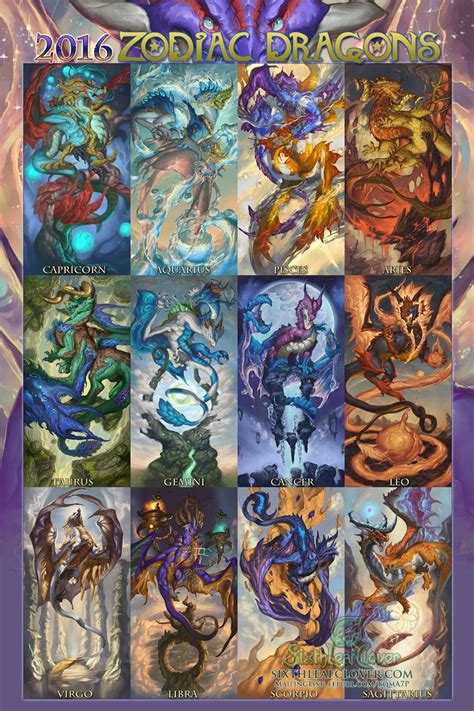 2016 Zodiac Dragons | Dragon zodiac, Dragon artwork, Zodiac art