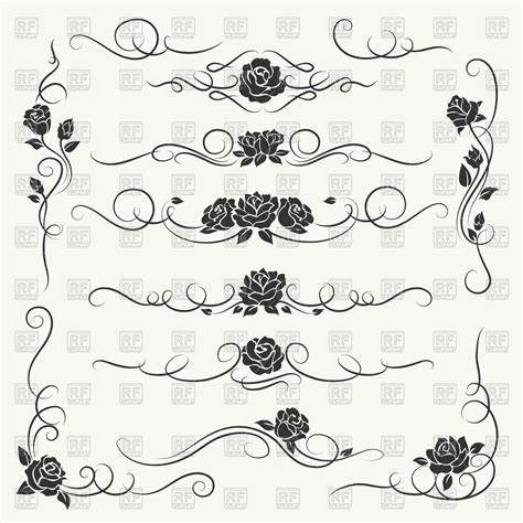 Floral Divider Vector at Vectorified.com | Collection of Floral Divider ...