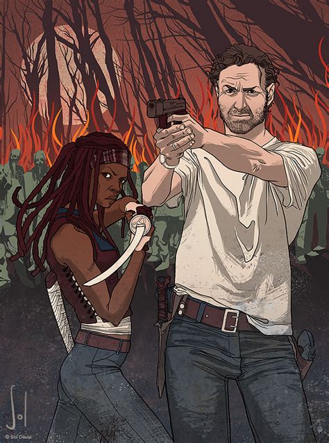 WALKING DEAD - Rick and Michonne by SolDevia on DeviantArt