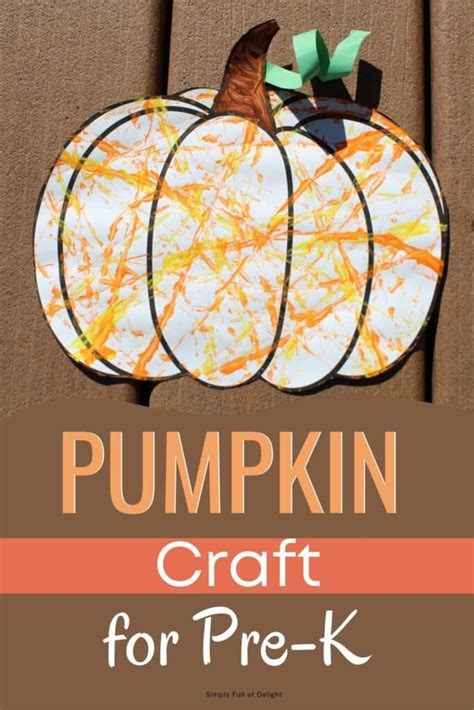 Easy Preschool Pumpkin Craft - Marble Painting (Free template)