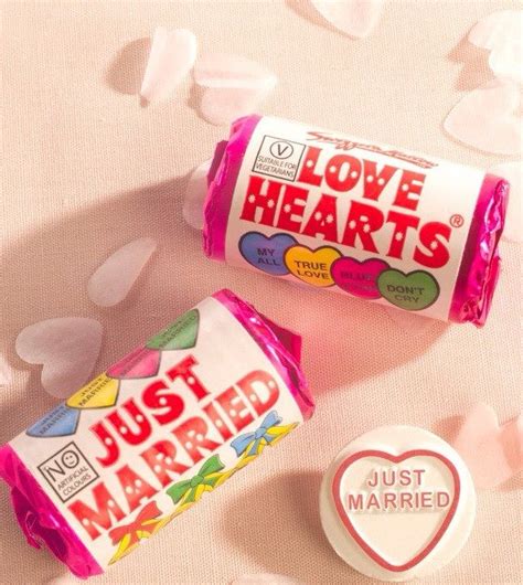 Love hearts wedding sweets | Carte, Carte blanche