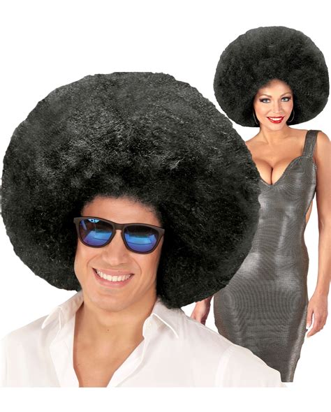 Giant Afro Wig Black as a costume accessory | - Karneval Universe