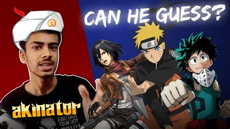 Guessing Anime Characters in AKINATOR 🧐 | BUT...He has 10 IQ - YouTube