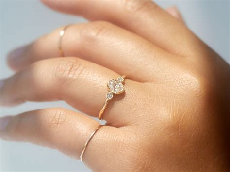 18 Dainty Thin Band Engagement Rings