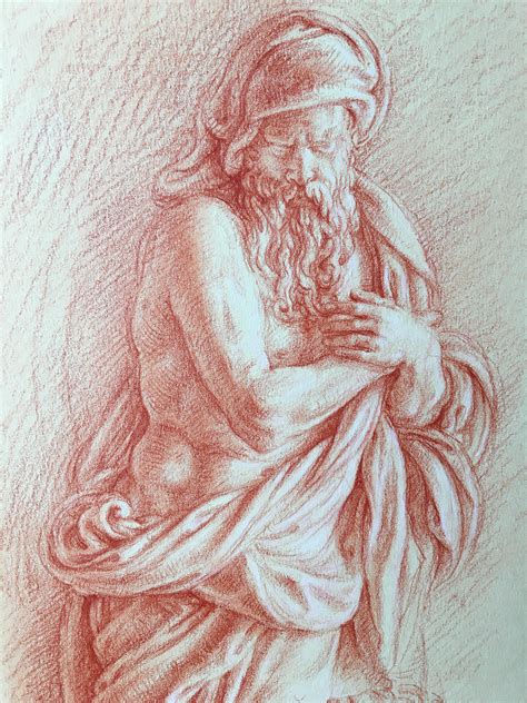 Red chalk 14x29cm on Behance