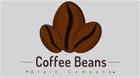 Adobe illustrator 2019 - How to create a Coffee Beans Logo Design #1 - YouTube