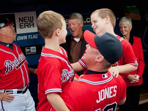 Chipper Jones Day 9/28/12 - with his mom and dad and his 2 youngest ...