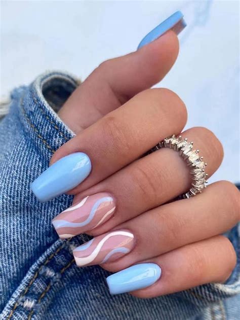 Multicolor Collar Striped Color Nails Embellished Beauty Tools Cute ...