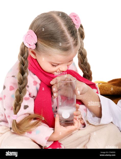 Sick child take medicine with doctor Stock Photo - Alamy